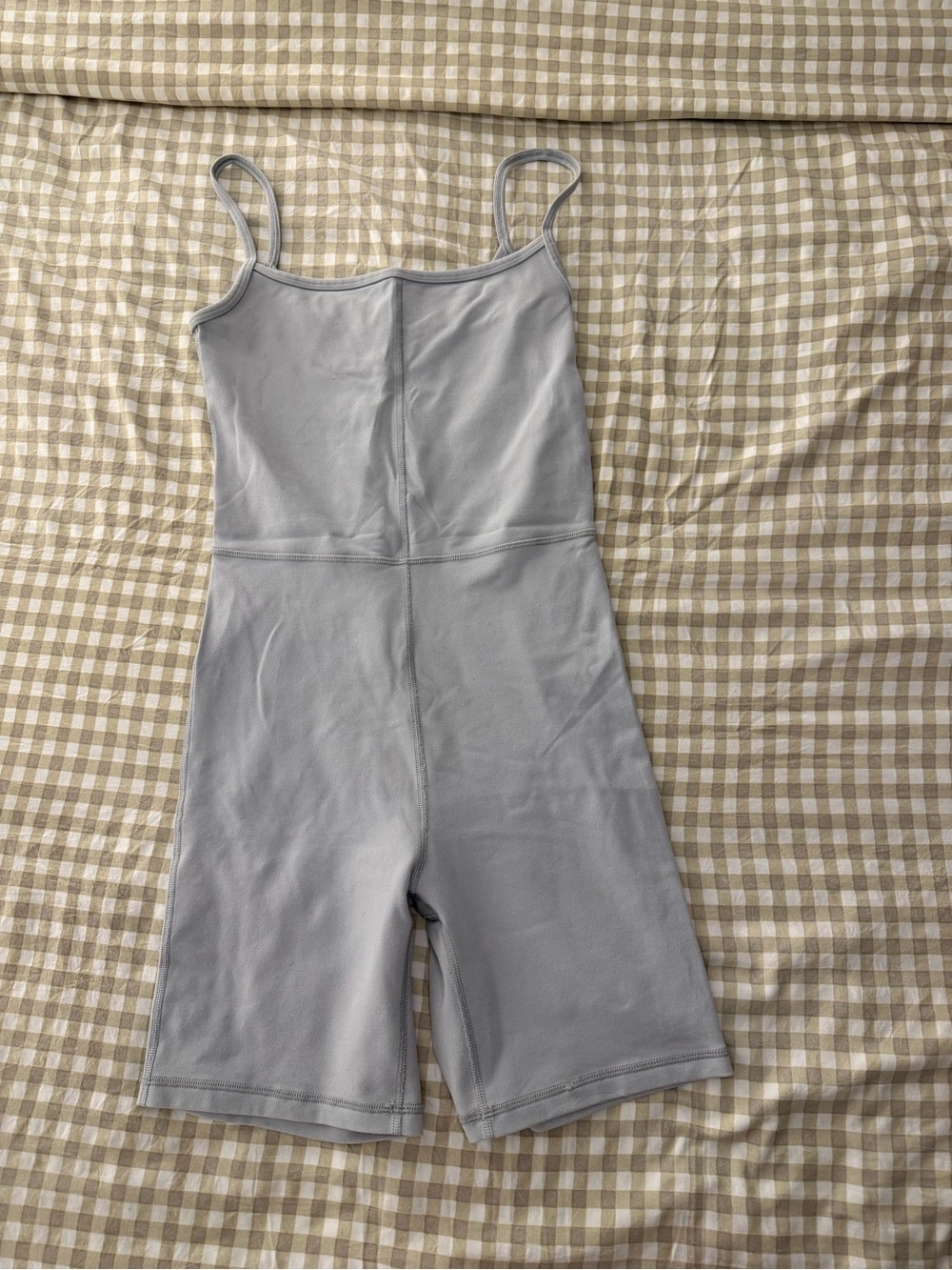 Wilfred Light Gray Spaghetti-Strap One-Piece Romper